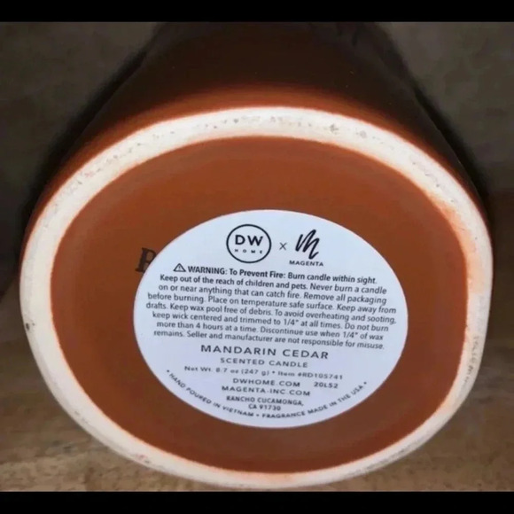Rae Dunn CEDAR Candle - Mandarin Cedar Scented - Picture 3 of 3